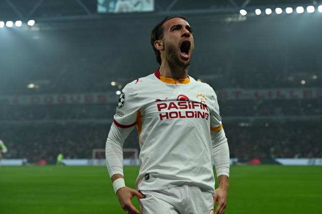 Lille v Galatasaray - UEFA Champions League LILLE, FRANCE - OCTOBER 21: Yunus Akgun of Galatasaray celebrates after a goal during UEFA Champions League match between Lille and Galatasaray at Stade Pierre-Mauroy (Pierre Mauroy Stadium) in Lille, France on October 21, 2026. Mustafa Yalcin Anadolu Lille France. Editorial use only. Please get in touch for any other usage.  Copyright: x2026xAnadoluxMustafaxYalcinx
