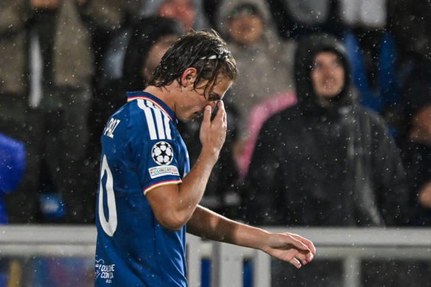 Nico Paz of Calcio Como celebrating after a goal during the UEFA Champions League stage match Phase MD3 between Calcio Como and Manchester United, ManU Football Club at the Giuseppe Sinigaglia stadium in Como, north Italy -October 21, 2026 - Soccer.  Copyright: xTizianoxBallabio LaPressex