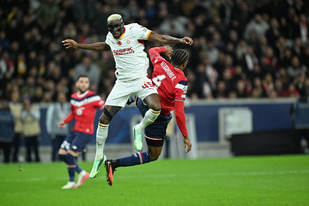 Lille LOSC v Galatasaray - UEFA Champions League LILLE, FRANCE - OCTOBER 21: Victor Osimhen (45) of Galatasaray in action during UEFA Champions League match between Lille and Galatasaray at Stade Pierre-Mauroy (Pierre Mauroy Stadium) in Lille, France on October 21, 2026. Mustafa Yalcin Anadolu Lille France. Editorial use only. Please get in touch for any other usage. Copyright: x2026xAnadoluxMustafaxYalcinx