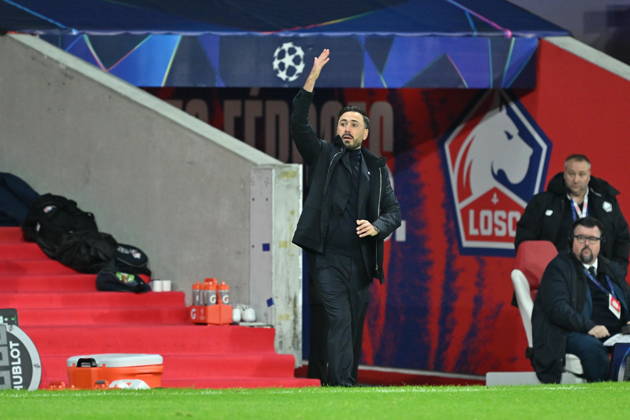 Lille LOSC v Galatasaray - UEFA Champions League LILLE, FRANCE - OCTOBER 21: Head Coach of Lille Davide Ancelotti gives tactics during UEFA Champions League match between Lille and Galatasaray at Stade Pierre-Mauroy (Pierre Mauroy Stadium) in Lille, France on October 21, 2026. Mustafa Yalcin Anadolu Lille France. Editorial use only. Please get in touch for any other usage. Copyright: x2026xAnadoluxMustafaxYalcinx