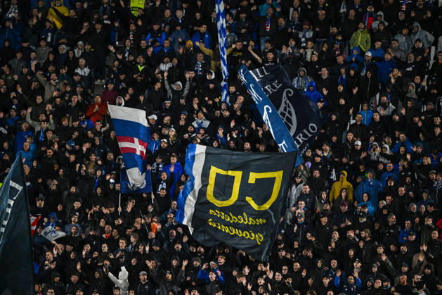 Calcio Como supporters during the UEFA Champions League stage match Phase MD3 between Calcio Como and Manchester United, ManU Football Club at the Giuseppe Sinigaglia stadium in Como, north Italy -October 21, 2026 - Soccer.  Copyright: xTizianoxBallabio LaPressex