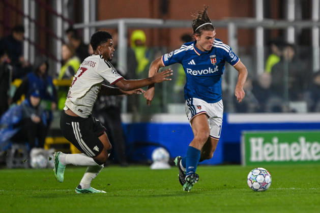 Nico Paz of Calcio Como in action during the UEFA Champions League stage match Phase MD3 between Calcio Como and Manchester United, ManU Football Club at the Giuseppe Sinigaglia stadium in Como, north Italy -October 21, 2026 - Soccer.  Copyright: xTizianoxBallabio LaPressex