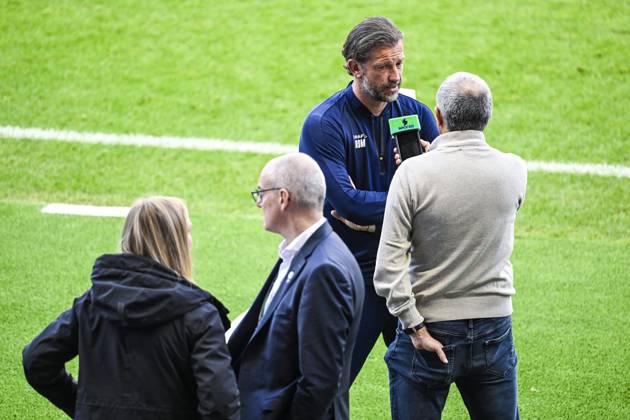 Rik De Mil, head coach of KAA Gent pictured during a training session of Belgian soccer team KAA Gent, Wednesday 21 October 2026 in Braga, Portugal. The team is preparing for the second match of the UEFA Conference League league phase against Portuguese SC Braga tomorrow. TOM GOYVAERTS TomxGoyvaerts x190524934x