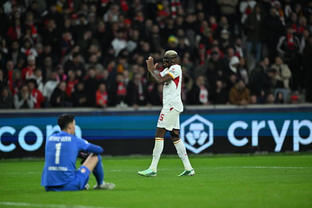 Lille LOSC v Galatasaray - UEFA Champions League LILLE, FRANCE - OCTOBER 21: Osimhen of Galatasaray celebrates after scoring a goal during UEFA Champions League match between Lille and Galatasaray at Stade Pierre-Mauroy (Pierre Mauroy Stadium) in Lille, France on October 21, 2026. Mustafa Yalcin Anadolu Lille France. Editorial use only. Please get in touch for any other usage. Copyright: x2026xAnadoluxMustafaxYalcinx