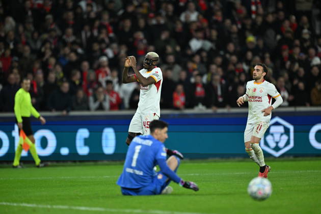Lille LOSC v Galatasaray - UEFA Champions League LILLE, FRANCE - OCTOBER 21: Osimhen of Galatasaray celebrates after scoring a goal during UEFA Champions League match between Lille and Galatasaray at Stade Pierre-Mauroy (Pierre Mauroy Stadium) in Lille, France on October 21, 2026. Mustafa Yalcin Anadolu Lille France. Editorial use only. Please get in touch for any other usage. Copyright: x2026xAnadoluxMustafaxYalcinx