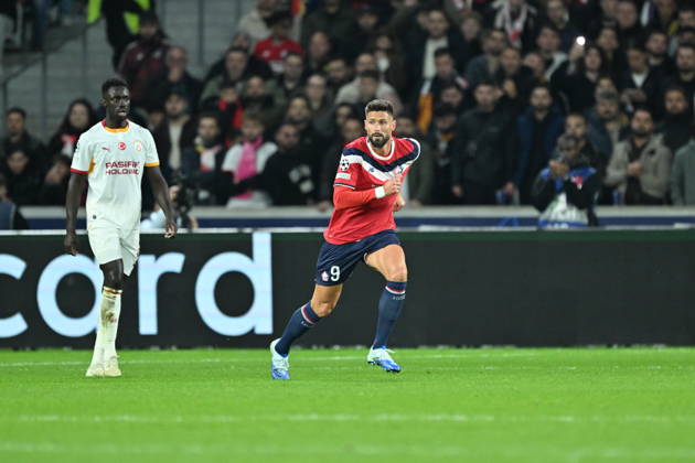 Lille LOSC v Galatasaray - UEFA Champions League LILLE, FRANCE - OCTOBER 21: Olivier Giroud of Lille in action during UEFA Champions League match between Lille and Galatasaray at Stade Pierre-Mauroy (Pierre Mauroy Stadium) in Lille, France on October 21, 2026. Mustafa Yalcin Anadolu Lille France. Editorial use only. Please get in touch for any other usage. Copyright: x2026xAnadoluxMustafaxYalcinx