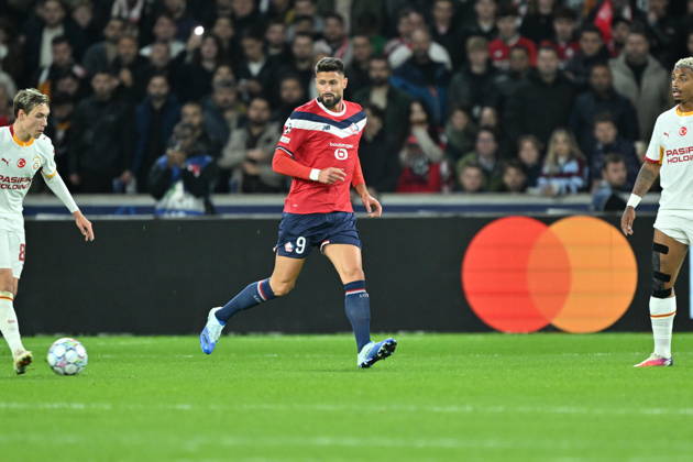 Lille LOSC v Galatasaray - UEFA Champions League LILLE, FRANCE - OCTOBER 21: Olivier Giroud of Lille in action during UEFA Champions League match between Lille and Galatasaray at Stade Pierre-Mauroy (Pierre Mauroy Stadium) in Lille, France on October 21, 2026. Mustafa Yalcin Anadolu Lille France. Editorial use only. Please get in touch for any other usage. Copyright: x2026xAnadoluxMustafaxYalcinx