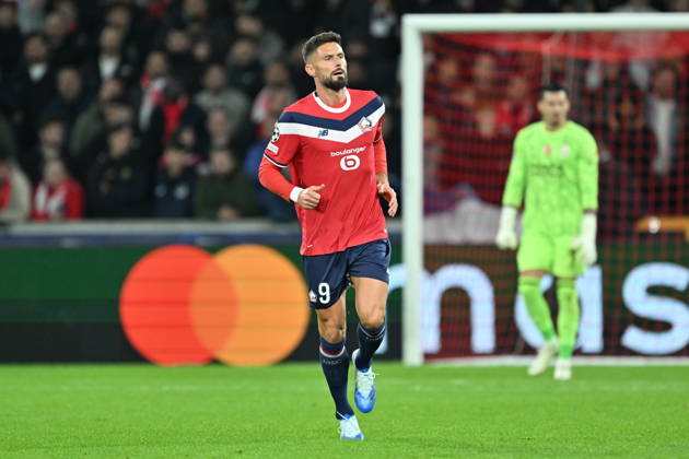 Lille LOSC v Galatasaray - UEFA Champions League LILLE, FRANCE - OCTOBER 21: Olivier Giroud of Lille in action during UEFA Champions League match between Lille and Galatasaray at Stade Pierre-Mauroy (Pierre Mauroy Stadium) in Lille, France on October 21, 2026. Mustafa Yalcin Anadolu Lille France. Editorial use only. Please get in touch for any other usage. Copyright: x2026xAnadoluxMustafaxYalcinx