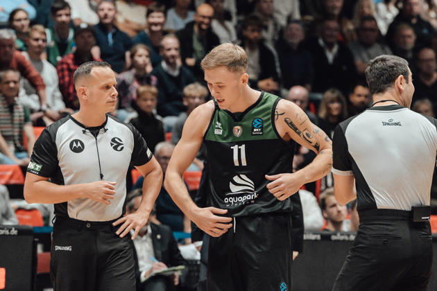 4. Spieltag des Basketball Eurocup Niners Chemnitz -Slask Wroclaw 21.10.2026 ab 19:00 Uhr Chemnitz, Chemnitz Arena Im Foto: 11 Blazej Kulikowski 4. Spieltag des Basketball Eurocup Niners Chemnitz -Slask Wroclaw Chemnitz Sachsen Deutschland Copyright: xEHLxMedia MichelxKöhlerx 20262110-Niners-Chemnitz-Slask-Wroclaw-043