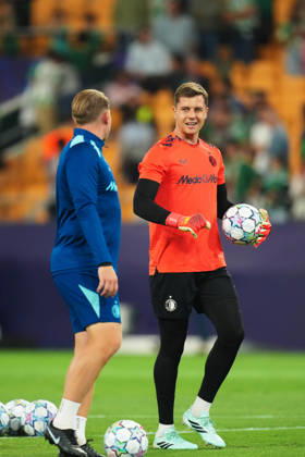 UEFA Champions League: Real Betis Balompie v Feyenoord Rotterdam Seville - Goalkeeper Tjark Ernst of Feyenoord the competition round of the UEFA Champions League season. The match is set between Real Betis Balompie and Feyenoord Rotterdam at Estadio La Cartuja on 21 October 2026 in Seville, Spain. Copyright: xYannickxVerhoevenx