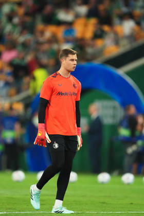 UEFA Champions League: Real Betis Balompie v Feyenoord Rotterdam Seville - Goalkeeper Tjark Ernst of Feyenoord the competition round of the UEFA Champions League season. The match is set between Real Betis Balompie and Feyenoord Rotterdam at Estadio La Cartuja on 21 October 2026 in Seville, Spain. Copyright: xYannickxVerhoevenx