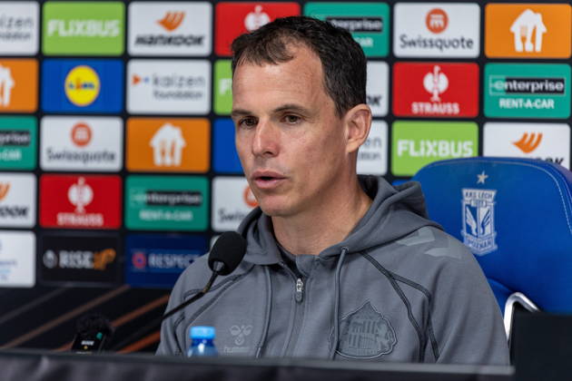 2026.10.21 Poznan Pilka nozna Liga Europy sezon 2026 2027 AFC Sunderland konferencja prasowa N z Regis Le Bris Foto Pawel Jaskolka PressFocus 2026.10.21 Poznan Football Europa League season 2026 2027 AFC Sunderland press conference, PK, Pressekonferenz Credit: Pawel Jaskolka PressFocus NEWSPIX.PL --- newspix.pl 