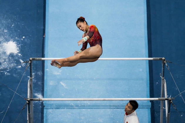 2026 Artistic Gymnastics World Championships, Day 5, Women s Team Final 261021 Siyu Du of China competes in uneven bars during women s team final on day five of the 2026 Artistic Gymnastics World Championships on October 21, 2026 in Rotterdam. Photo: Joel Marklund BILDBYRÅN kod JM JM0863 bbeng artistisk gymnastik artistic gymnastics gymnastik-vm vm artistic gymnastics world championships final lagfinal team final dam Copyright: JOELxMARKLUND BB261021JM017