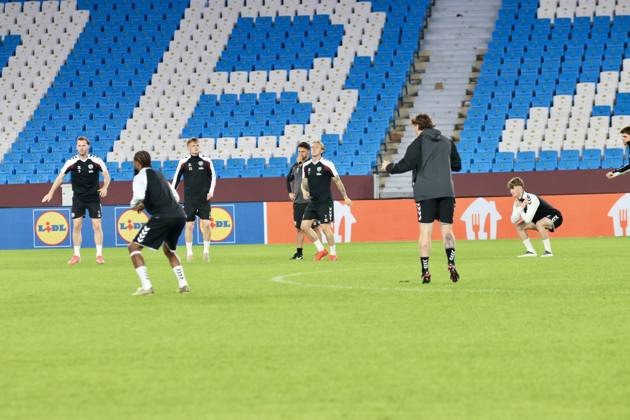 Ahead of Trabzonspor v Hearts - UEFA Conference League TRABZON, TURKIYE - OCTOBER 21: Players of Hearts attend training session ahead of Papara Park Stadium ahead of their upcoming UEFA Conference League football match against Trabzonspor, in Trabzon, Turkiye on October 21, 2026. Enes Sansar Anadolu Trabzon Turkey. Editorial use only. Please get in touch for any other usage.  Copyright: x2026xAnadoluxEnesxSansarx
