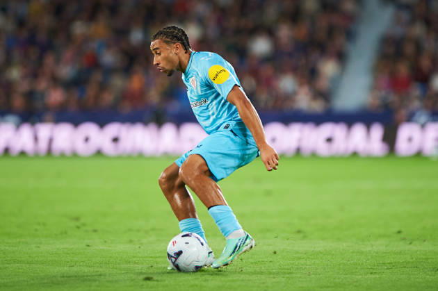 Johaneko Louis-Jean (Athletic Club) during the LaLiga EA Sports match between Levante UD and Athletic Club at Estadi Ciutat de València on October 21, 2026 in Valencia, Spain. -