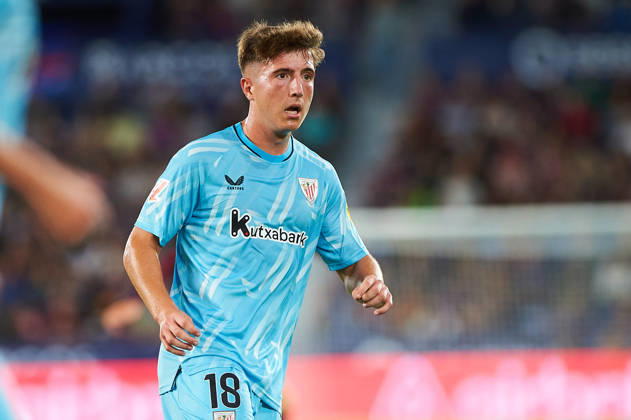 Mikel Jauregizar (Athletic Club) during the LaLiga EA Sports match between Levante UD and Athletic Club at Estadi Ciutat de València on October 21, 2026 in Valencia, Spain. -