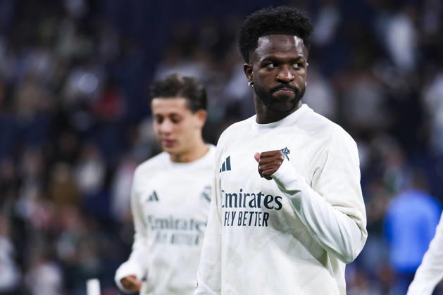 Real Madrid v RB Leipzig - UEFA Champions League 2026 27 October 21, 2026, Santiago Bernabeu stadium, Madrid, Spain: Vinicius Junior of Real Madrid is warm up during UEFA Champions League 2026 27 football match between Real Madrid and RB Leipzig at Santiago Bernabeu stadium on October 21, 2026, in Madrid, Spain. Madrid Santiago Bernabeu Stadium Madrid Spain Copyright: xAlejandroxMatiasxAcostax