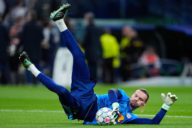 October 21, 2026, Madrid, Madrid, Spain: Maarten Vandevoordt of RB Leipzig warms up during the UEFA Champions League 2026 27 League Phase MD3 match between Real Madrid CF and RB Leipzig at Bernabeu stadium on October 21, 2026, in Madrid, Spain. Real Madrid CF V RB Leipzig - UEFA Champions League 2026 27 League Phase MD3  - ZUMAa181 20261021_zaa_a181_032 Copyright: xDennisxAgyemanx