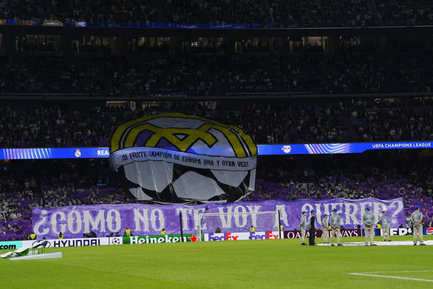 Real Madrid v RB Leipzig - UEFA Champions League 2026 27 League Phase MD3 MADRID, SPAIN - OCTOBER 21: Real Madrid fans make a choreography during the ceremony prior to the UEFA Champions League 2026 27 League Phase MD3 match between Real Madrid and RB Leipzig at Santiago Bernabeu Stadium on October 21, 2026 in Madrid, Spain. Madrid Santiago Bernabeu Spain Copyright: x2026xGokhanxTaner PSxImagesxGokhanxTaner PSxImagesx