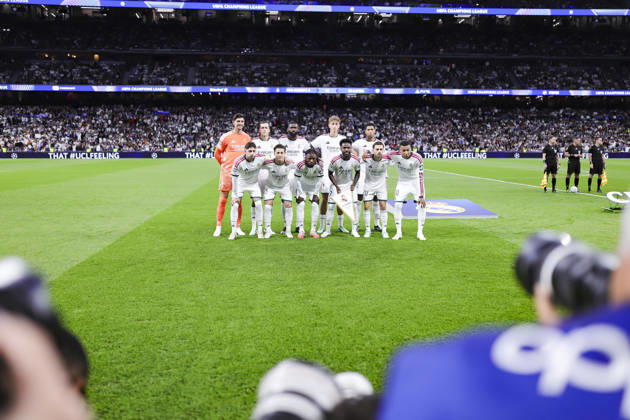 Real Madrid v RB Leipzig - UEFA Champions League 2026 27 October 21, 2026, Santiago Bernabeu stadium, Madrid, Spain: Squad of Real Madrid during UEFA Champions League 2026 27 football match between Real Madrid and RB Leipzig at Santiago Bernabeu stadium on October 21, 2026, in Madrid, Spain. Madrid Santiago Bernabeu Stadium Madrid Spain Copyright: xAlejandroxMatiasxAcostax