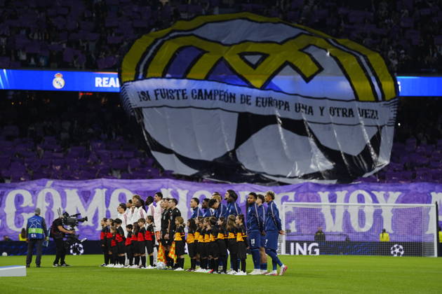 Real Madrid v RB Leipzig - UEFA Champions League 2026 27 League Phase MD3 MADRID, SPAIN - OCTOBER 21: Real Madrid fans make a choreography during the ceremony prior to the UEFA Champions League 2026 27 League Phase MD3 match between Real Madrid and RB Leipzig at Santiago Bernabeu Stadium on October 21, 2026 in Madrid, Spain. Madrid Santiago Bernabeu Spain Copyright: x2026xGokhanxTaner PSxImagesxGokhanxTaner PSxImagesx