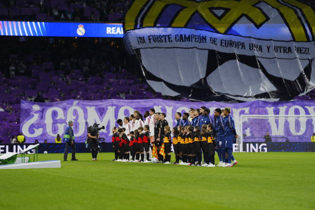 Real Madrid v RB Leipzig - UEFA Champions League 2026 27 League Phase MD3 MADRID, SPAIN - OCTOBER 21: Real Madrid fans make a choreography during the ceremony prior to the UEFA Champions League 2026 27 League Phase MD3 match between Real Madrid and RB Leipzig at Santiago Bernabeu Stadium on October 21, 2026 in Madrid, Spain. Madrid Santiago Bernabeu Spain Copyright: x2026xGokhanxTaner PSxImagesxGokhanxTaner PSxImagesx