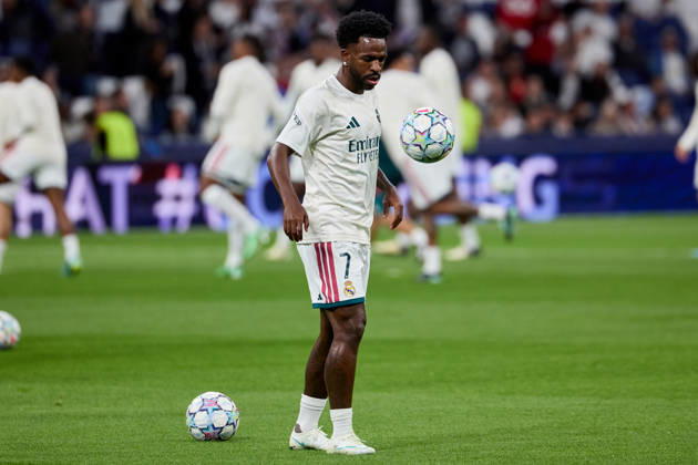 October 21, 2026, Madrid, Madrid, Spain: Vinicius Jr of Real Madrid CF during UEFA Champions League football match between Real Madrid CF and RB Leipzig at Santiago Bernabeu Stadium in Madrid, Spain, October 21, 2026 Madrid Spain - ZUMAa206 20261021_zsp_a206_009 Copyright: xRubenxAlbarranx