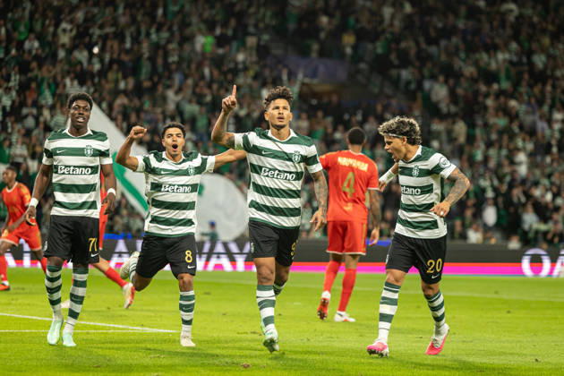 Luis Suarez celebrating after goal seen in football match between Sporting CP and LASK in UEFA Champions League 2026 27 at Estadio JosÃ Alvalade, Lisboa, Portugal (Luis Loureiro Ball Raw Images PT) Lisboa Estadio JosÃ Alvalade Portugal Copyright: xLuisxLoureirox LloureiroSPCxLUSK-3259