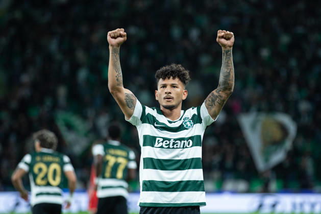 October 21, 2026, Lisbon, Lisbon, Portugal: Sporting forward from Colombia LUIS SUAREZ (97) celebrating after scoring a goal during the game for the League Phase for the UEFA Champions League between Sporting and LASK Linz at Estadio Jose de Alvalade Lisbon Portugal - ZUMAs359 20261021_zsp_s359_006 Copyright: xAlexandrexdexSousax