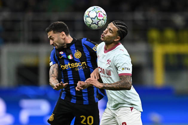 Db Milano 21 10 2026 - Champions League Inter-Shakhtar Donetsk foto Daniele Buffa Image nella foto: Hakan Calhanoglu-Oleh Ocheretko 
