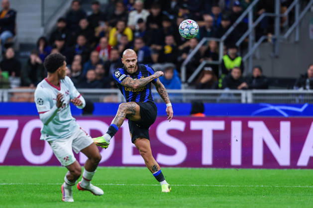 Federico Dimarco of FC Internazionale seen in action during UEFA Champions League 2026 27 League Phase - Matchday 3 football match between FC Internazionale and FC Shakhtar Donetsk. Italy Copyright: xBEAUTIFULxSPORTS Carabellix