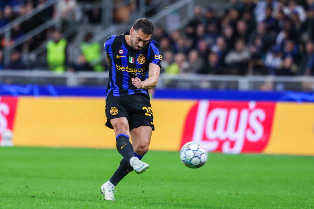 Hakan Calhanoglu of FC Internazionale seen in action during UEFA Champions League 2026 27 League Phase - Matchday 3 football match between FC Internazionale and FC Shakhtar Donetsk. Italy Copyright: xBEAUTIFULxSPORTS Carabellix