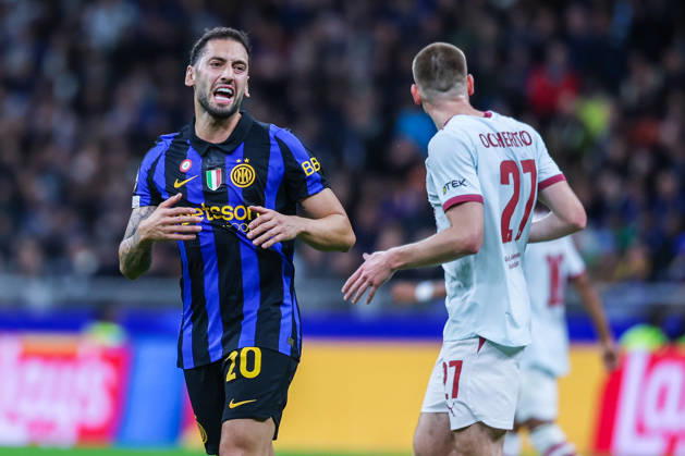 Hakan Calhanoglu of FC Internazionale reacts during UEFA Champions League 2026 27 League Phase - Matchday 3 football match between FC Internazionale and FC Shakhtar Donetsk. Italy Copyright: xBEAUTIFULxSPORTS Carabellix