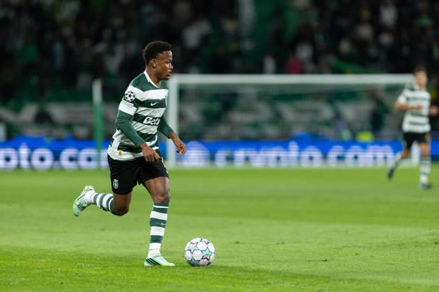 October 21, 2026, Lisbon, Lisbon, Portugal: Sporting forward from Mozambique GENY CATAMO (10) in action during the game for the League Phase for the UEFA Champions League between Sporting and LASK Linz at Estadio Jose de Alvalade Lisbon Portugal - ZUMAs359 20261021_zsp_s359_012 Copyright: xAlexandrexdexSousax