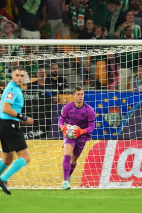 UEFA Champions League: Real Betis Balompie v Feyenoord Rotterdam Seville - Goalkeeper Tjark Ernst of Feyenoord the competition round of the UEFA Champions League season. The match is set between Real Betis Balompie and Feyenoord Rotterdam at Estadio La Cartuja on 21 October 2026 in Seville, Spain. Copyright: xYannickxVerhoevenx