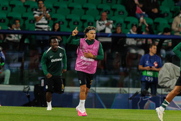 Maxi Araujo seen in football match between Sporting CP and LASK in UEFA Champions League 2026 27 at Estadio JosÃ Alvalade, Lisboa, Portugal (Luis Loureiro Ball Raw Images PT) Lisboa Estadio JosÃ Alvalade Portugal Copyright: xLuisxLoureirox LloureiroSPCxLUSK-0864