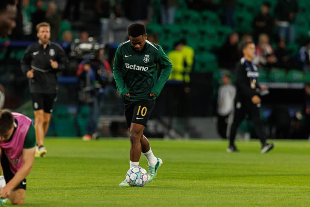 Geny Catamo seen in football match between Sporting CP and LASK in UEFA Champions League 2026 27 at Estadio JosÃ Alvalade, Lisboa, Portugal (Luis Loureiro Ball Raw Images PT) Lisboa Estadio JosÃ Alvalade Portugal Copyright: xLuisxLoureirox LloureiroSPCxLUSK-0927