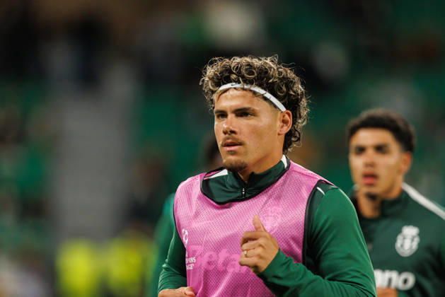 Maxi Araujo seen in football match between Sporting CP and LASK in UEFA Champions League 2026 27 at Estadio JosÃ Alvalade, Lisboa, Portugal (Luis Loureiro Ball Raw Images PT) Lisboa Estadio JosÃ Alvalade Portugal Copyright: xLuisxLoureirox LloureiroSPCxLUSK-1099