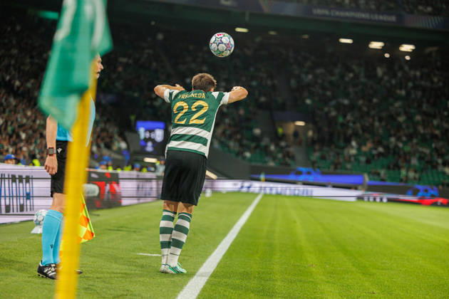 Ivan Fresneda seen in football match between Sporting CP and LASK in UEFA Champions League 2026 27 at Estadio JosÃ Alvalade, Lisboa, Portugal (Luis Loureiro Ball Raw Images PT) Lisboa Estadio JosÃ Alvalade Portugal Copyright: xLuisxLoureirox LloureiroSPCxLUSK-3410