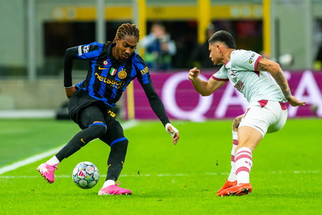 Djed Spence seen during UEFA Champions League 2026 27 league phase game between Internazionale Milano and FC Shakhtar Donetsk (Gleb Soboliev Ball Raw Images) Milan San Siro Italy Copyright: xGlebxSobolievx glebsoboliev_inter_shakhtar_017