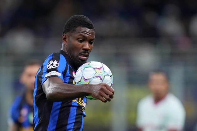 Inter Milan s Marcus Thuram during the Uefa Champions League soccer match between Inter and Shakhtar Donetsk at San Siro Stadium in Milan , Italy - Wednesday October 21 , 2026. - Soccer  Copyright: xSpada LaPressex