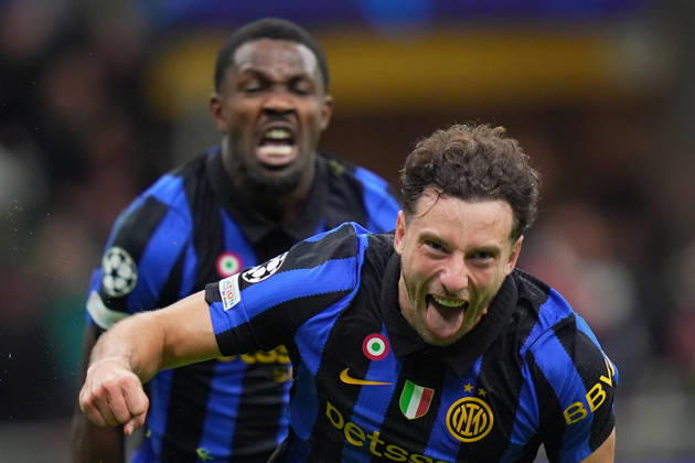 Inter Milan s Carlos Augusto celebrates after scoring 1-0 during the Uefa Champions League soccer match between Inter and Shakhtar Donetsk at San Siro Stadium in Milan , Italy - Wednesday October 21 , 2026. - Soccer  Copyright: xSpada LaPressex