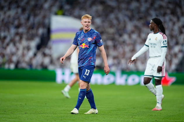 October 21, 2026, Madrid, Madrid, Spain: Nicolas Seiwald of RB Leipzig looks on during the UEFA Champions League 2026 27 League Phase MD3 match between Real Madrid CF and RB Leipzig at Bernabeu stadium on October 21, 2026, in Madrid, Spain. Madrid Spain - ZUMAa181 20261021_zaa_a181_125 Copyright: xDennisxAgyemanx
