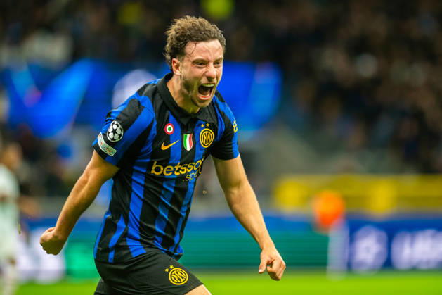 Carlos Augusto celebration his goal during UEFA Champions League 2026 27 league phase game between Internazionale Milano and FC Shakhtar Donetsk (Gleb Soboliev Ball Raw Images) Milan San Siro Italy Copyright: xGlebxSobolievx glebsoboliev_inter_shakhtar_027