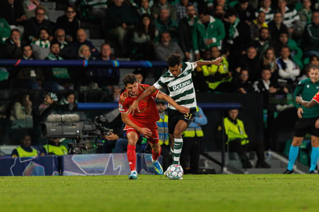 Luis Guilherme seen in football match between Sporting CP and LASK in UEFA Champions League 2026 27 at Estadio JosÃ Alvalade, Lisboa, Portugal (Luis Loureiro Ball Raw Images PT) Lisboa Estadio JosÃ Alvalade Portugal Copyright: xLuisxLoureirox LloureiroSPCxLUSK-2814
