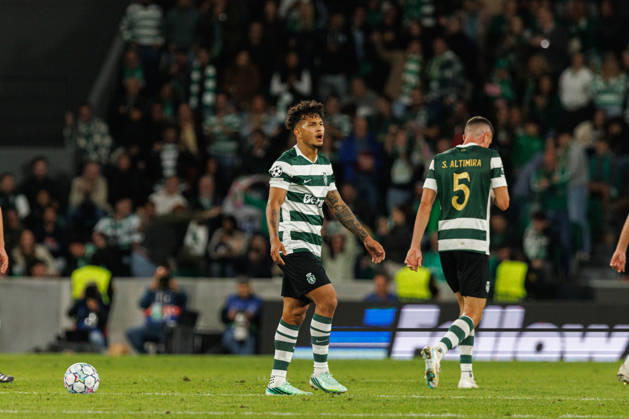 Luis Suarez After scoring a goal seen in football match between Sporting CP and LASK in UEFA Champions League 2026 27 at Estadio JosÃ Alvalade, Lisboa, Portugal (Luis Loureiro Ball Raw Images PT) Lisboa Estadio JosÃ Alvalade Portugal Copyright: xLuisxLoureirox LloureiroSPCxLUSK-2874
