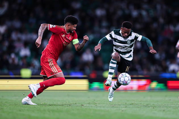 October 21, 2026, Lisboa, Lisboa, Portugal: Geny Catamo of Sporting Clube de Portugal controls the ball during the UEFA Champions League first round MD-3 football match between Sporting CP and Lask Linz, in Lisbon on October 21, 2026. Sporting CP X Lask Linz - UEFA Champions League 2026 27 League Phase MD3  - ZUMAg283 20261021_zsp_g283_023 Copyright: xJoaoxGregoriox