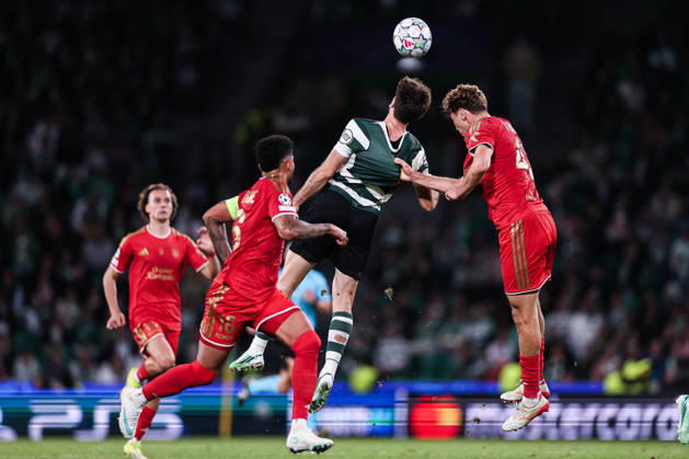 October 21, 2026, Lisboa, Lisboa, Portugal: Fotis Ioannidis of Sporting CP heads the ball during the UEFA Champions League first round MD-3 football match between Sporting CP and Lask Linz, in Lisbon on October 21, 2026. Lisboa Portugal - ZUMAg283 20261021_zsp_g283_025 Copyright: xJoaoxGregoriox