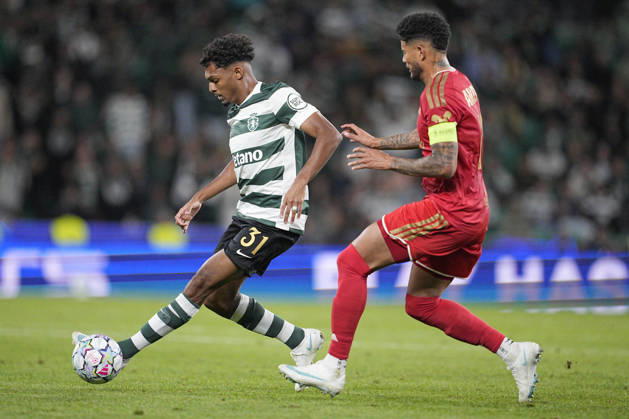 LISBON, PORTUGAL - OCTOBER 21: Luis Guilherme of Sporting CP passes the ball during the UEFA Champions League 2026 27 League Phase MD3 match between Sporting Club de Portugal and LASK at Estadio Jose Alvalade on October 21, 2026 in Lisbon, Portugal (Photo by Pedro Loureiro Sports Press Photo SPP) Copyright: xSportsxPressxPhotox Sportspressphoto_SPR263126
