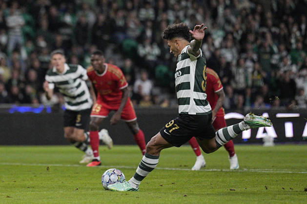 LISBON, PORTUGAL - OCTOBER 21: Luis Suarez of Sporting CP scores a goal during the UEFA Champions League 2026 27 League Phase MD3 match between Sporting Club de Portugal and LASK at Estadio Jose Alvalade on October 21, 2026 in Lisbon, Portugal (Photo by Pedro Loureiro Sports Press Photo SPP) Copyright: xSportsxPressxPhotox Sportspressphoto_SPR263153